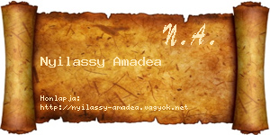 Nyilassy Amadea névjegykártya